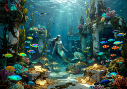 Mermaid's Gold game thumbnail featuring mystical underwater kingdom scenery